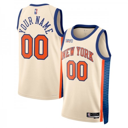 Camiseta Hombre New York Knicks Personalizadas 2025-26 Nike City Edition Blanco Swingman